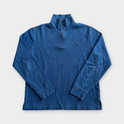 KI-Cover: Vintage Ralph Lauren Halfzip (S), aus unseren Fotos geglättet (KI-Ansicht nach unseren Fotos)
