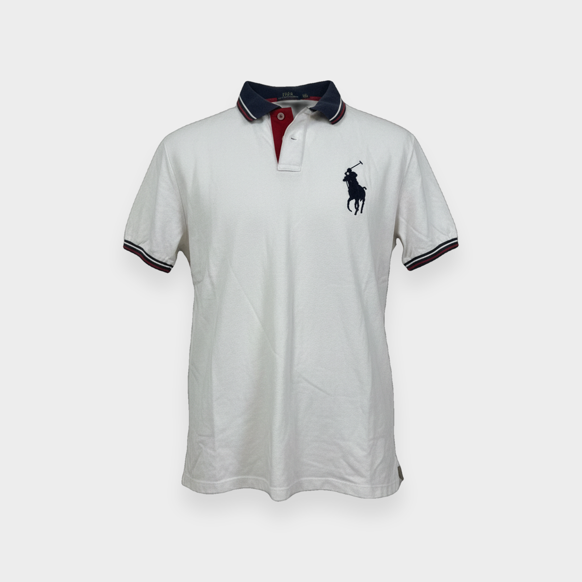 96VINTAGE Ghost-Mannequin — Vintage Ralph Lauren Poloshirt (L)