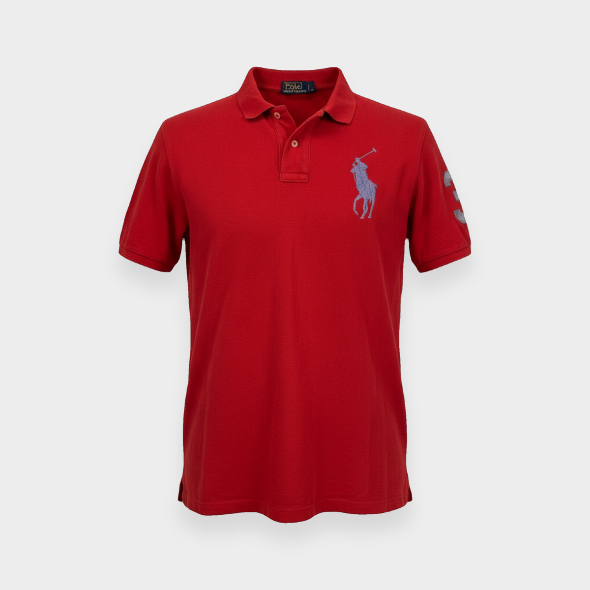 96VINTAGE Ghost-Mannequin — Vintage Ralph Lauren Poloshirt (M)