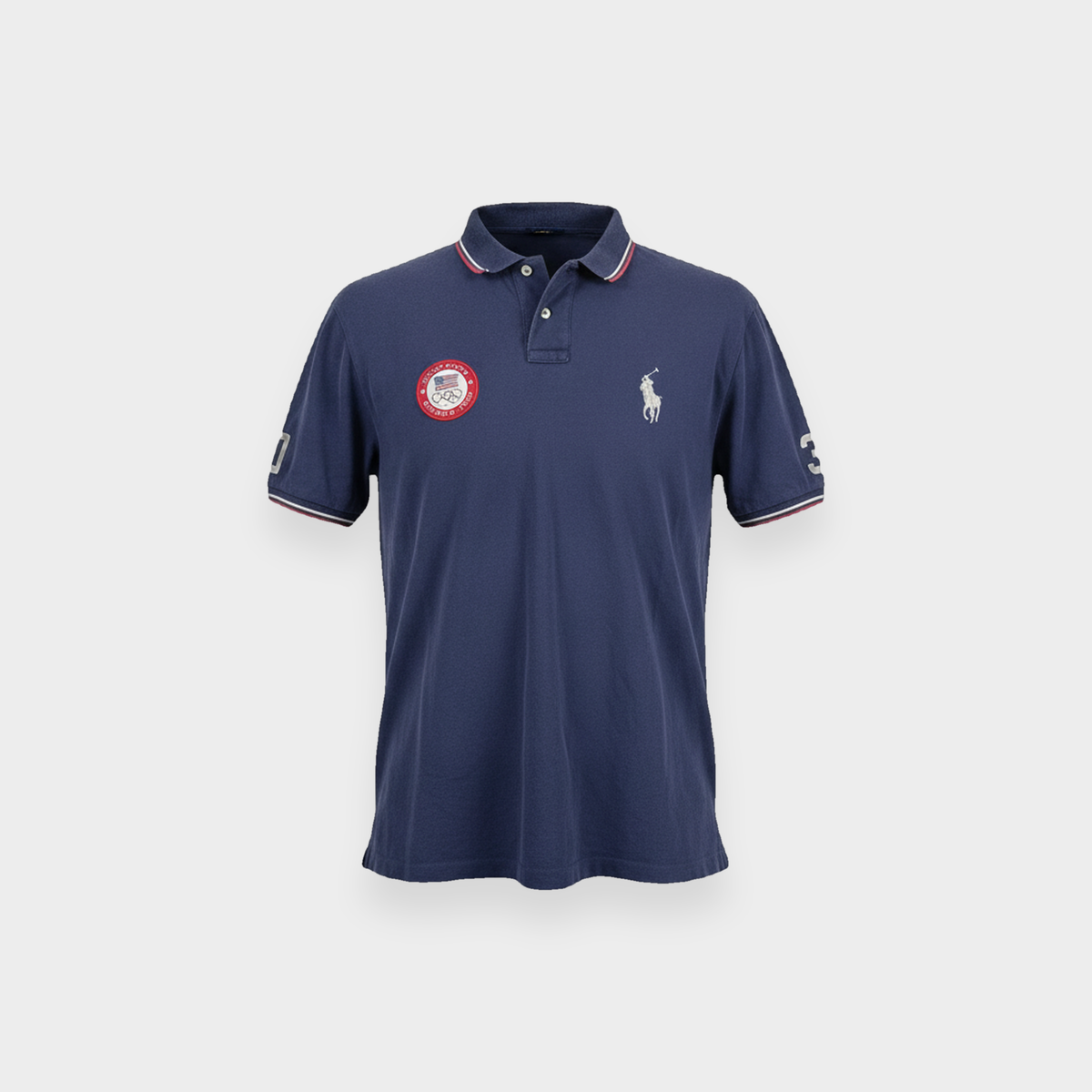 96VINTAGE Ghost-Mannequin — Vintage Ralph Lauren Poloshirt (XXL)