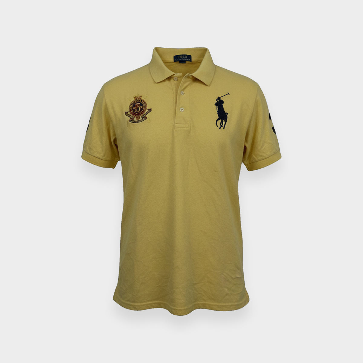 96VINTAGE Ghost-Mannequin — Vintage Ralph Lauren Poloshirt (L)