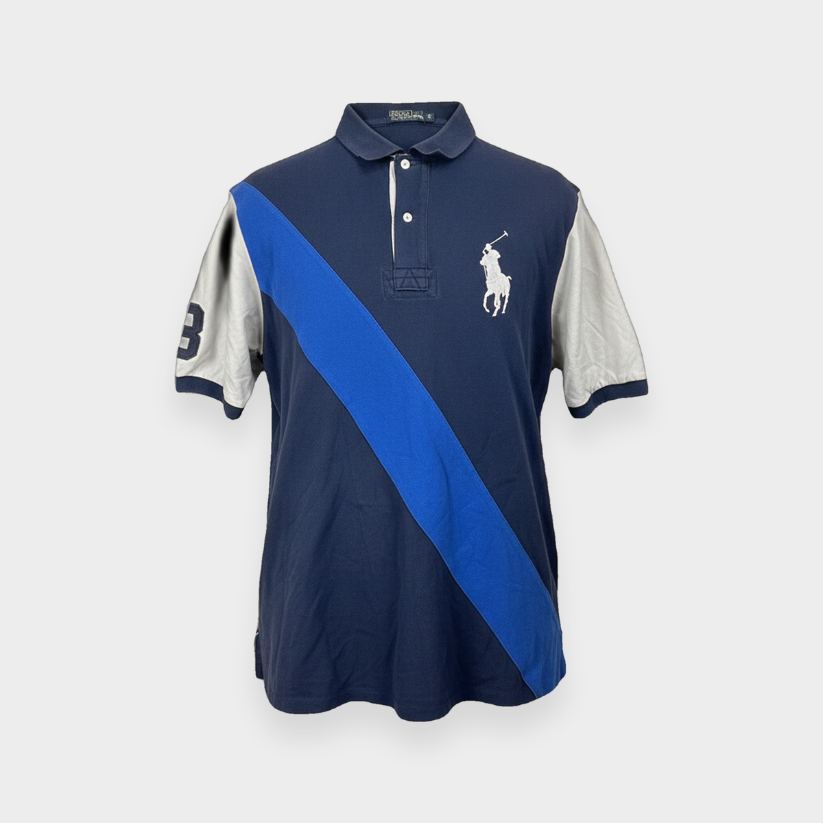 96VINTAGE Ghost-Mannequin — Vintage Ralph Lauren Poloshirt (XL)