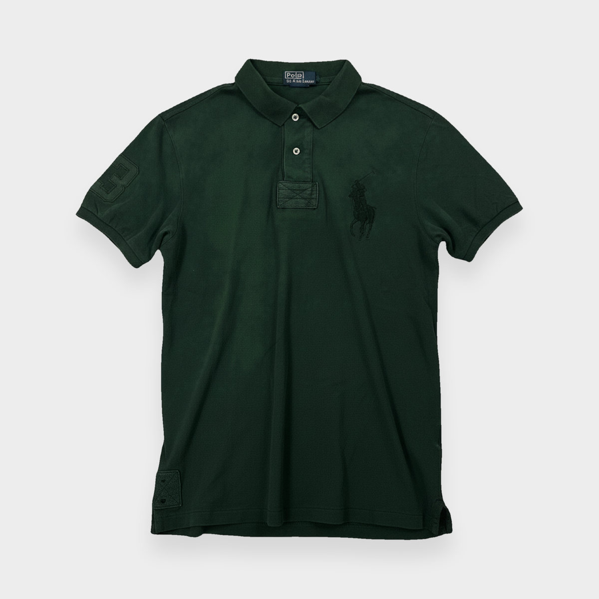 96VINTAGE Ghost-Mannequin — Vintage Ralph Lauren Poloshirt (L)