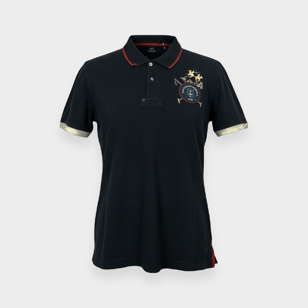 96VINTAGE Ghost-Mannequin — Vintage Ralph Lauren Poloshirt (M)