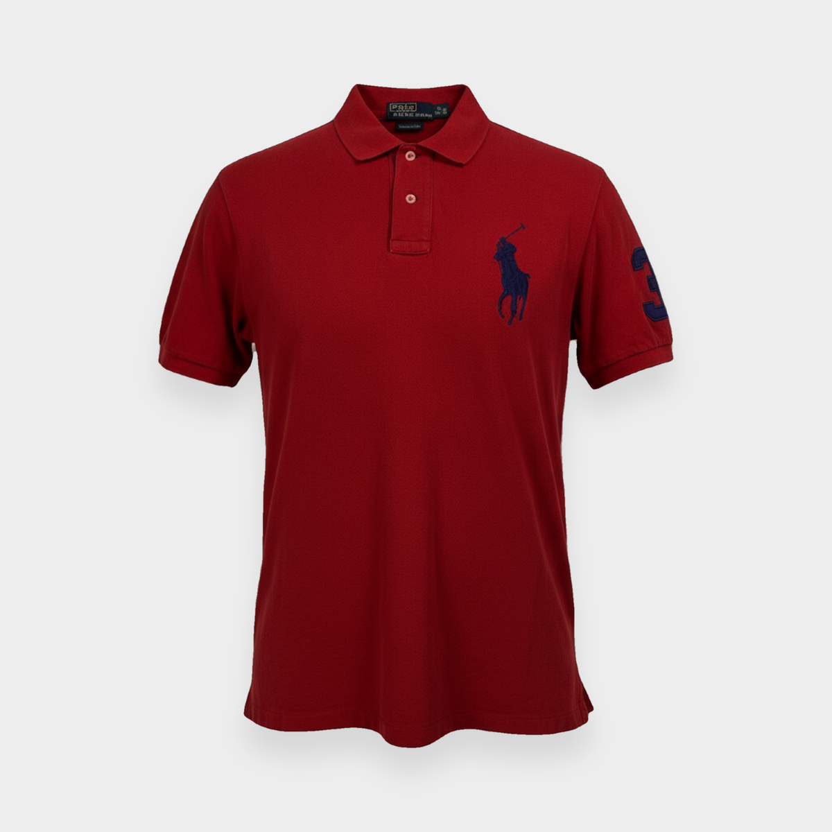 96VINTAGE Ghost-Mannequin — Vintage Ralph Lauren Poloshirt (L)