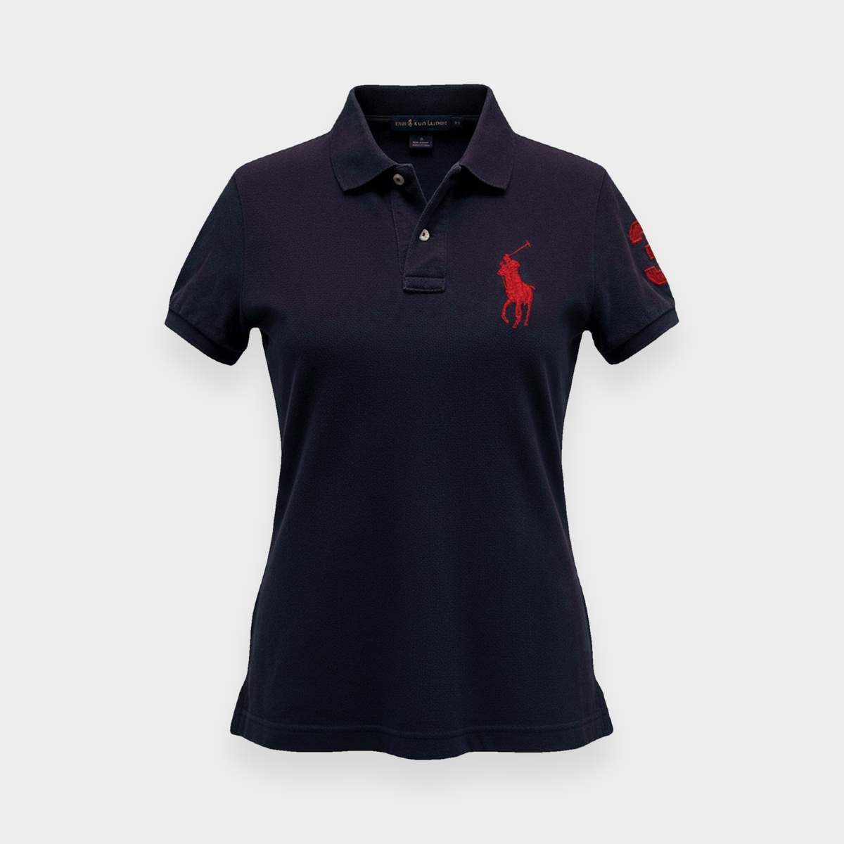 96VINTAGE Ghost-Mannequin — Vintage Ralph Lauren Poloshirt (M)