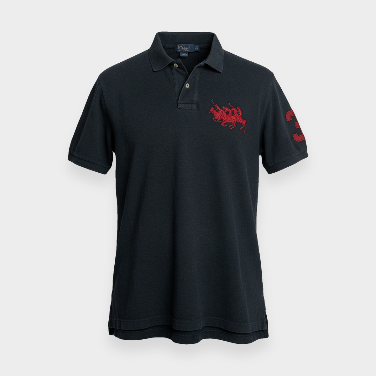 96VINTAGE Ghost-Mannequin — Vintage Polo by Ralph Lauren Poloshirt (XL)