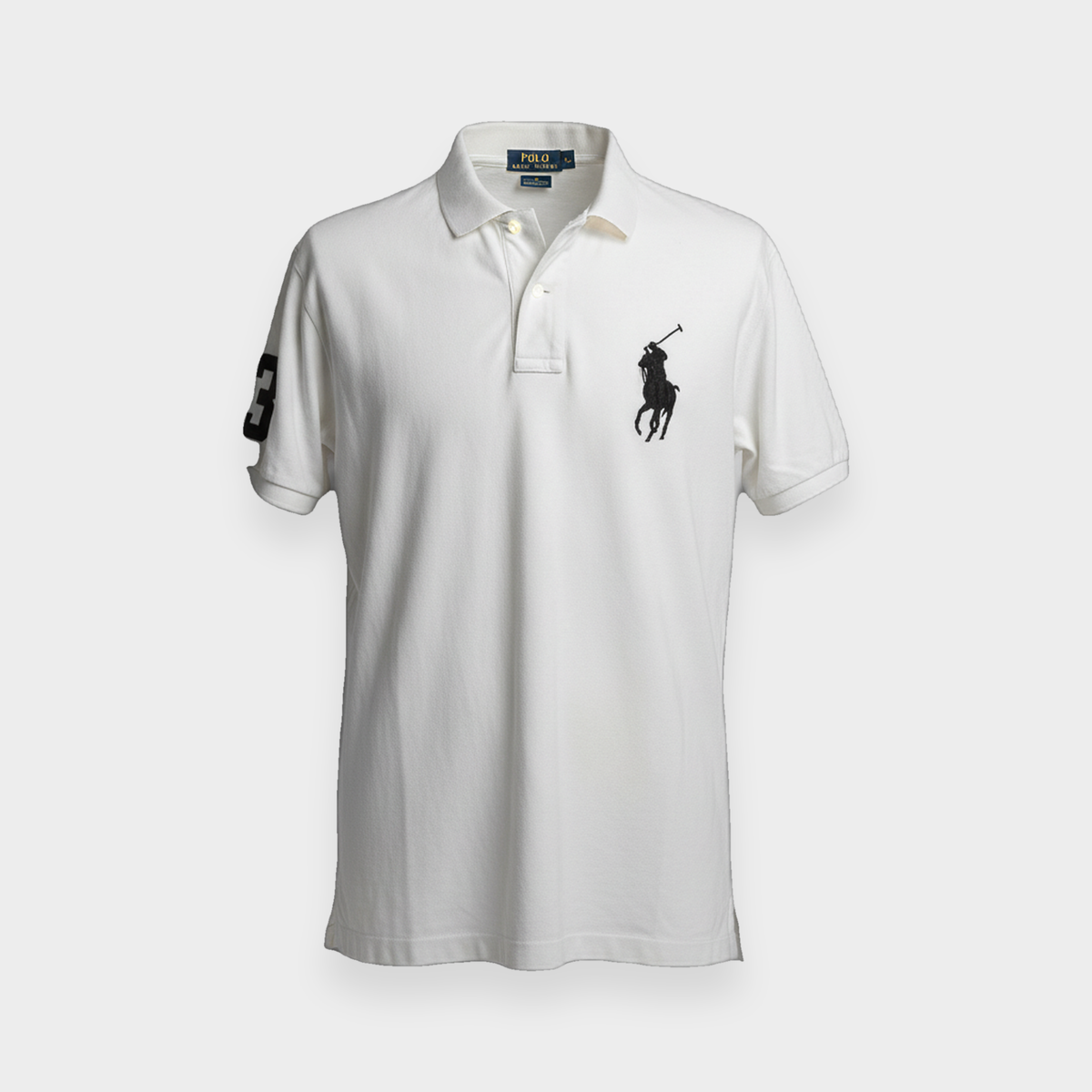 96VINTAGE Ghost-Mannequin — Vintage Polo Ralph Lauren Poloshirt (XL)