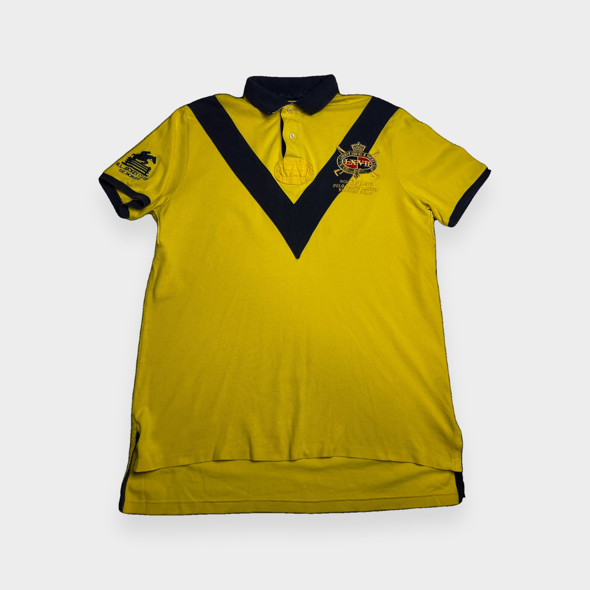 96VINTAGE Ghost-Mannequin — Vintage Polo Ralph Lauren Poloshirt (L)