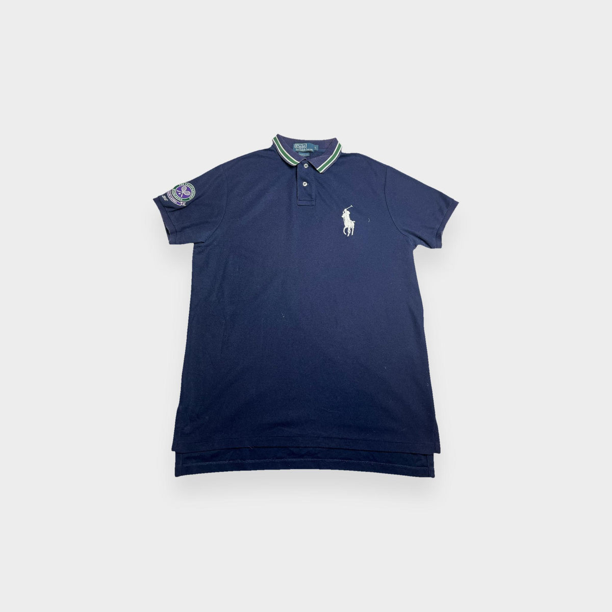 96VINTAGE Ghost-Mannequin — Vintage Polo by Ralph Lauren Poloshirt (L)