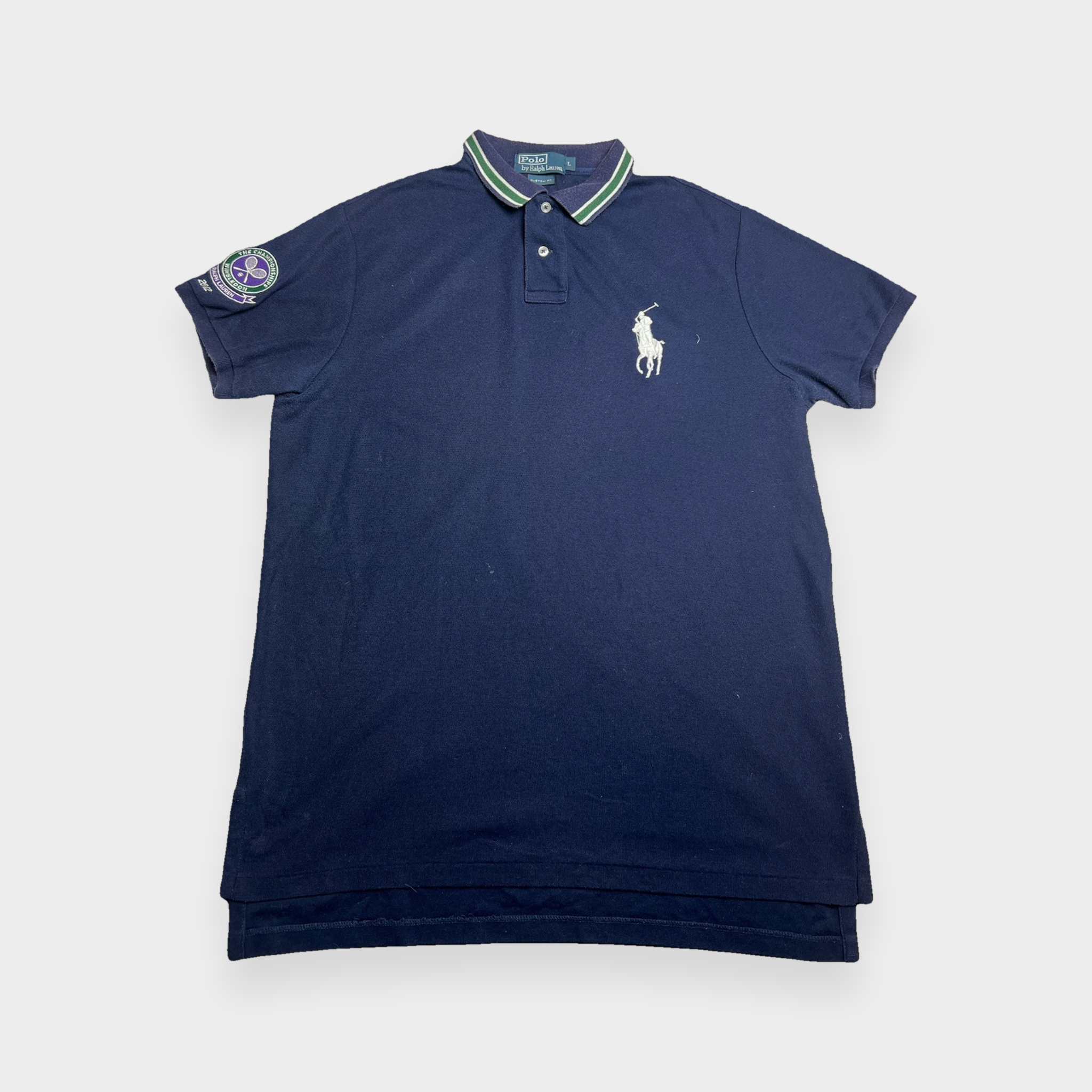 96VINTAGE Ghost-Mannequin — Vintage Polo by Ralph Lauren Poloshirt (L)