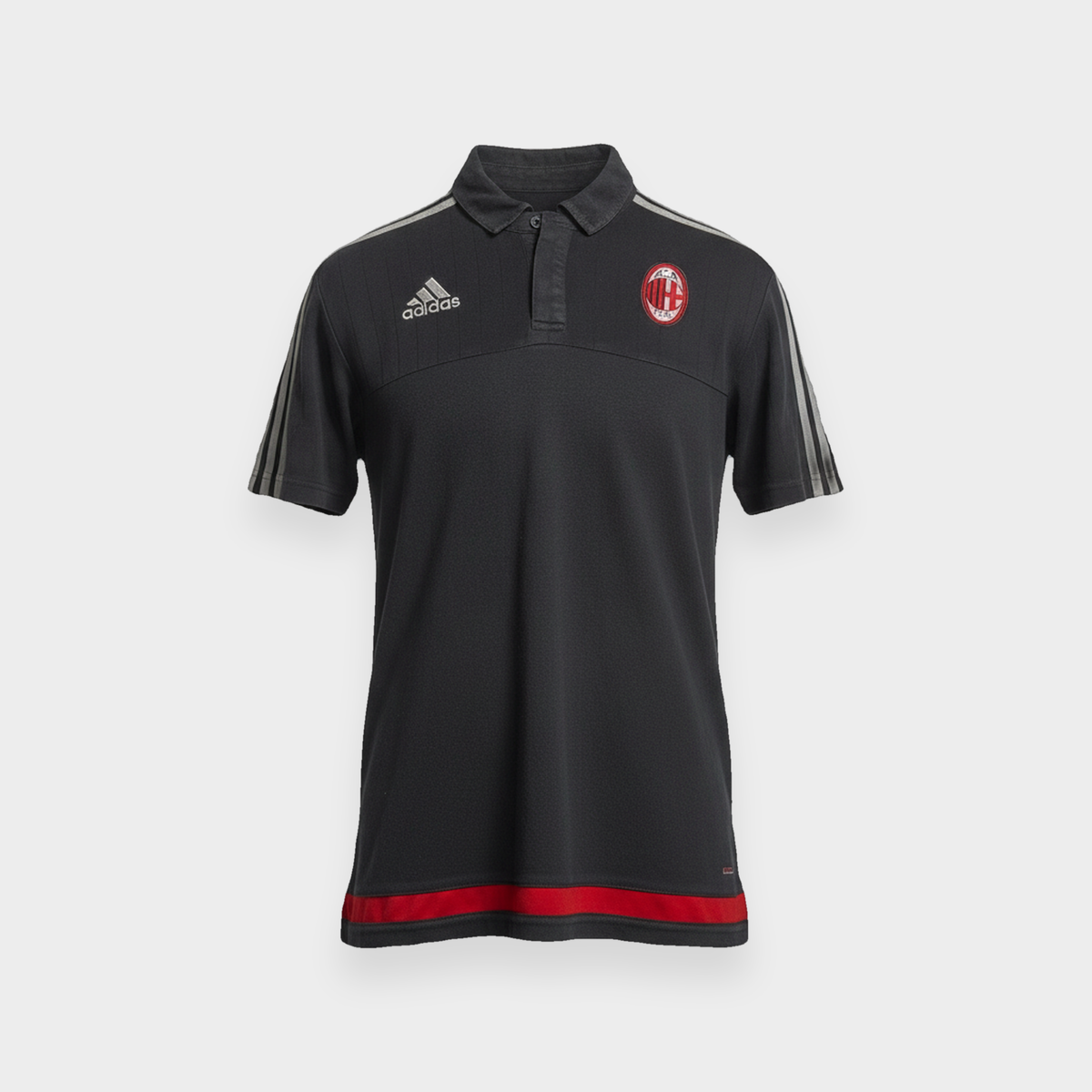 96VINTAGE Ghost-Mannequin — Vintage Adidas Poloshirt (M)