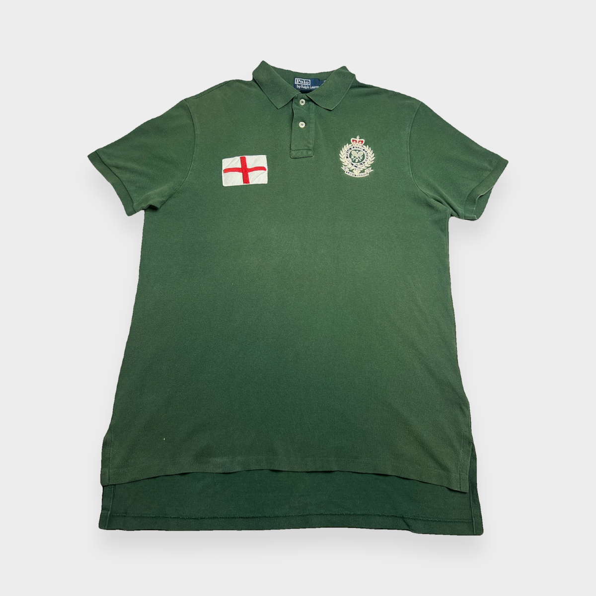 96VINTAGE Ghost-Mannequin — Vintage Polo by Ralph Lauren Poloshirt (L)