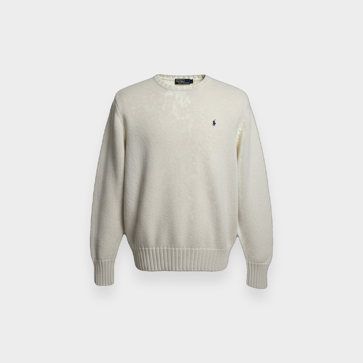 96VINTAGE Ghost-Mannequin — Vintage Polo Sweater (L)