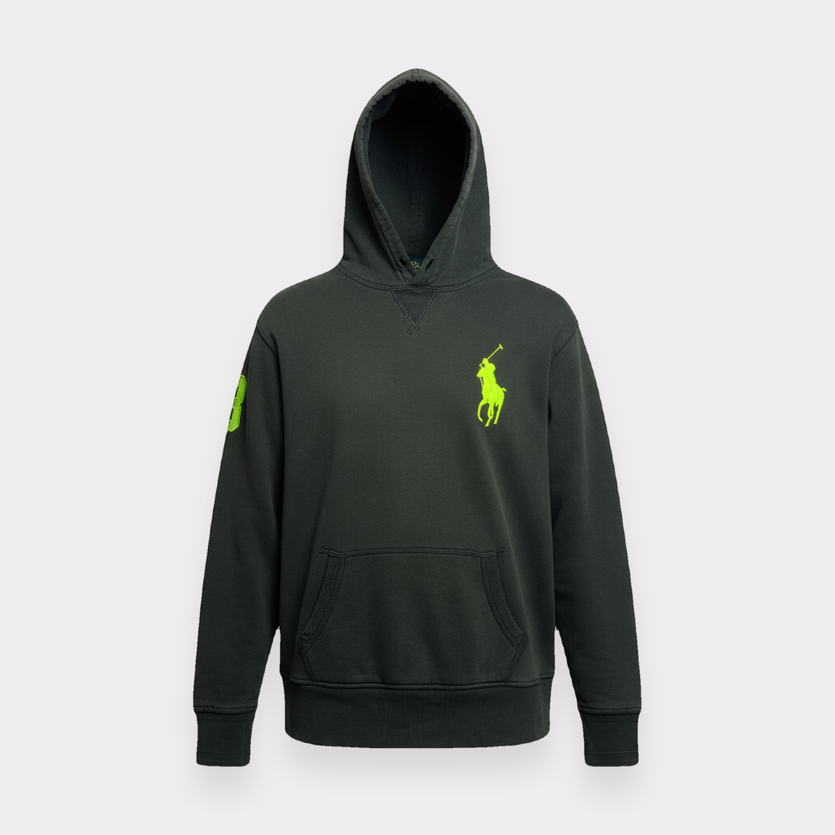 96VINTAGE Ghost-Mannequin — Vintage Polo Hoodie (L)