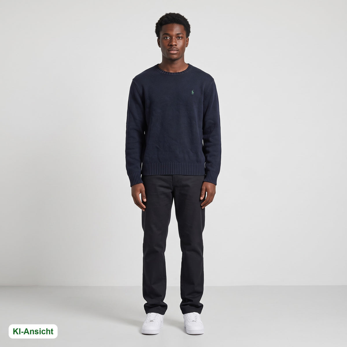 KI-Ansicht: Vintage Polo Ralph Lauren Sweater (M) getragen (KI-Visualisierung, Zustand siehe echte Fotos)