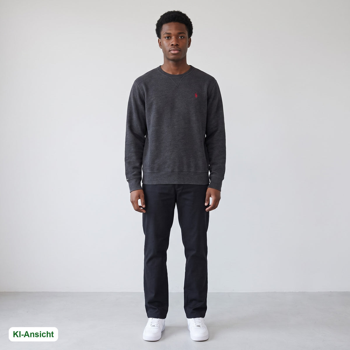 KI-Ansicht: Vintage Polo Ralph Lauren Sweater (M) getragen (KI-Visualisierung, Zustand siehe echte Fotos)