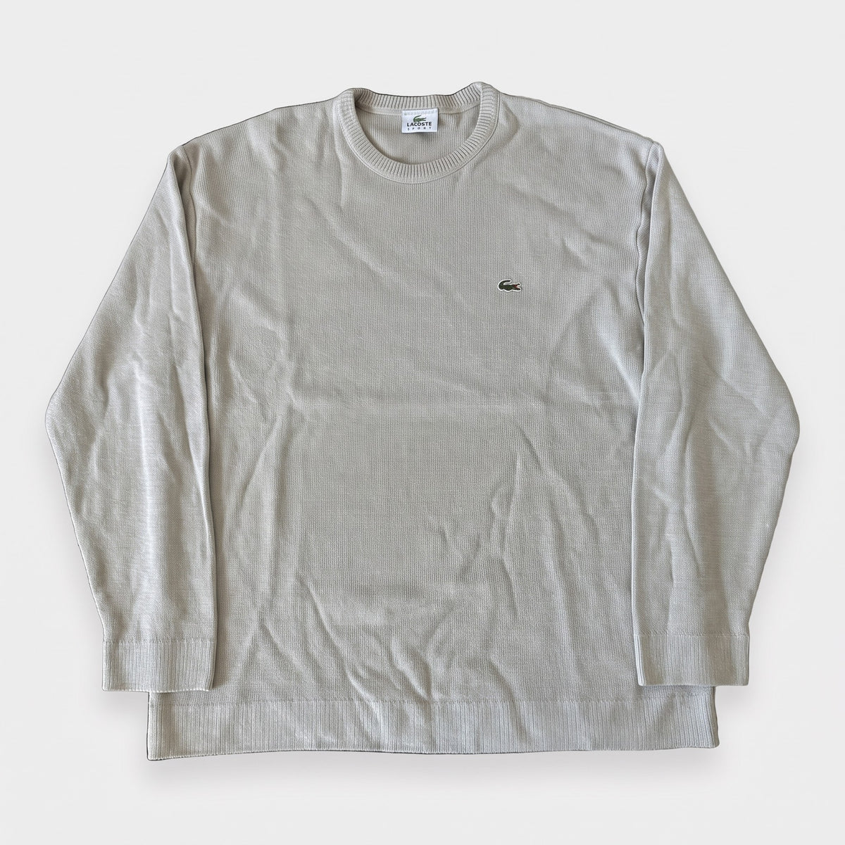 KI-Cover: Vintage Lacoste Sweater (L), aus unseren Fotos geglättet (Zustand siehe echte Fotos)