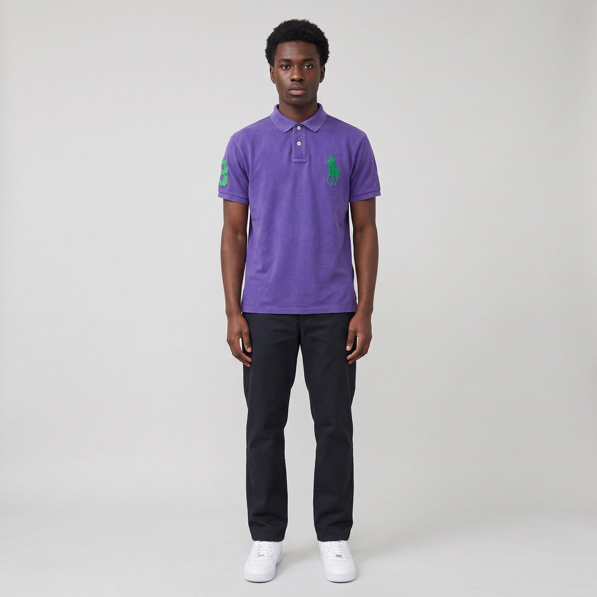KI-Ansicht: Vintage Polo Ralph Lauren Poloshirt (M) getragen (KI-Visualisierung, Zustand siehe echte Fotos)