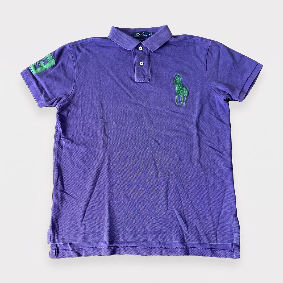 KI-Cover: Vintage Polo Ralph Lauren Poloshirt (M), aus unseren Fotos geglättet (Zustand siehe echte Fotos)