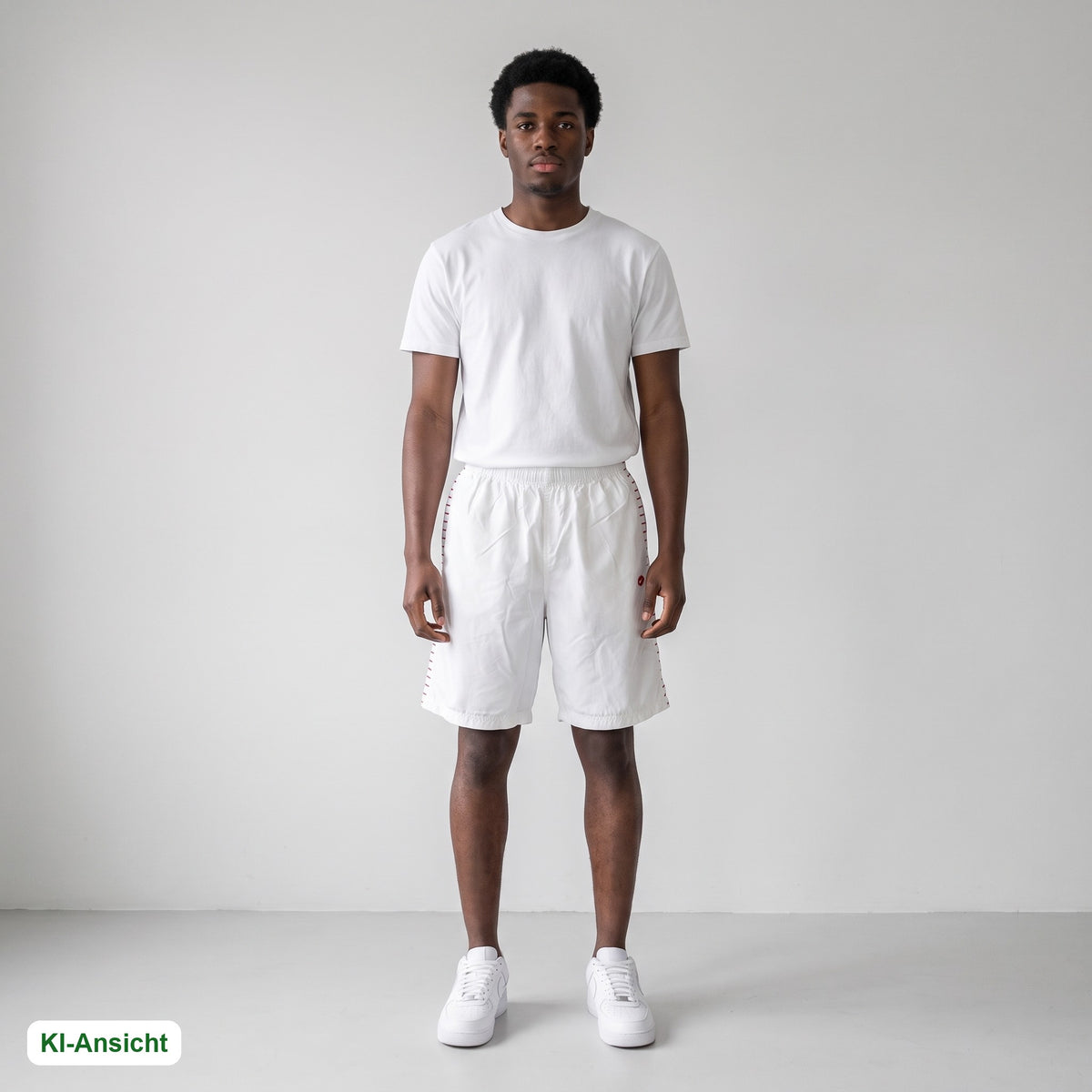KI-Ansicht: Vintage Nike Shorts (L) getragen (KI-Visualisierung, Zustand siehe echte Fotos)