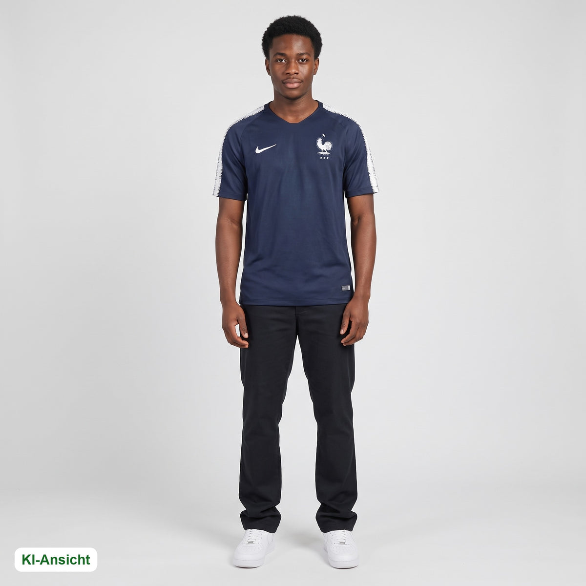 KI-Ansicht: Vintage Nike Trikot (XL) getragen (KI-Visualisierung, Zustand siehe echte Fotos)