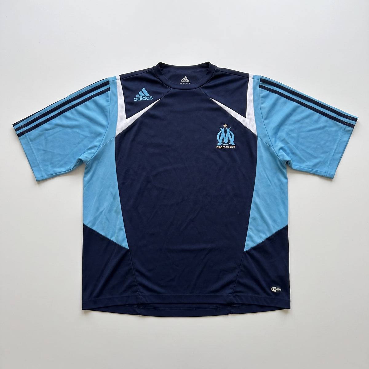 KI-Cover: Vintage Marseille Trikot (L), aus unseren Fotos geglättet (Zustand siehe echte Fotos)