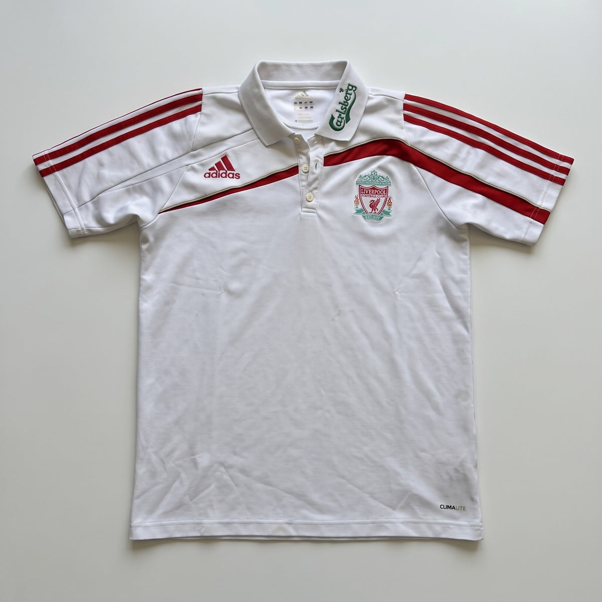 KI-Cover: Vintage Liverpool Poloshirt (L), aus unseren Fotos geglättet (Zustand siehe echte Fotos)