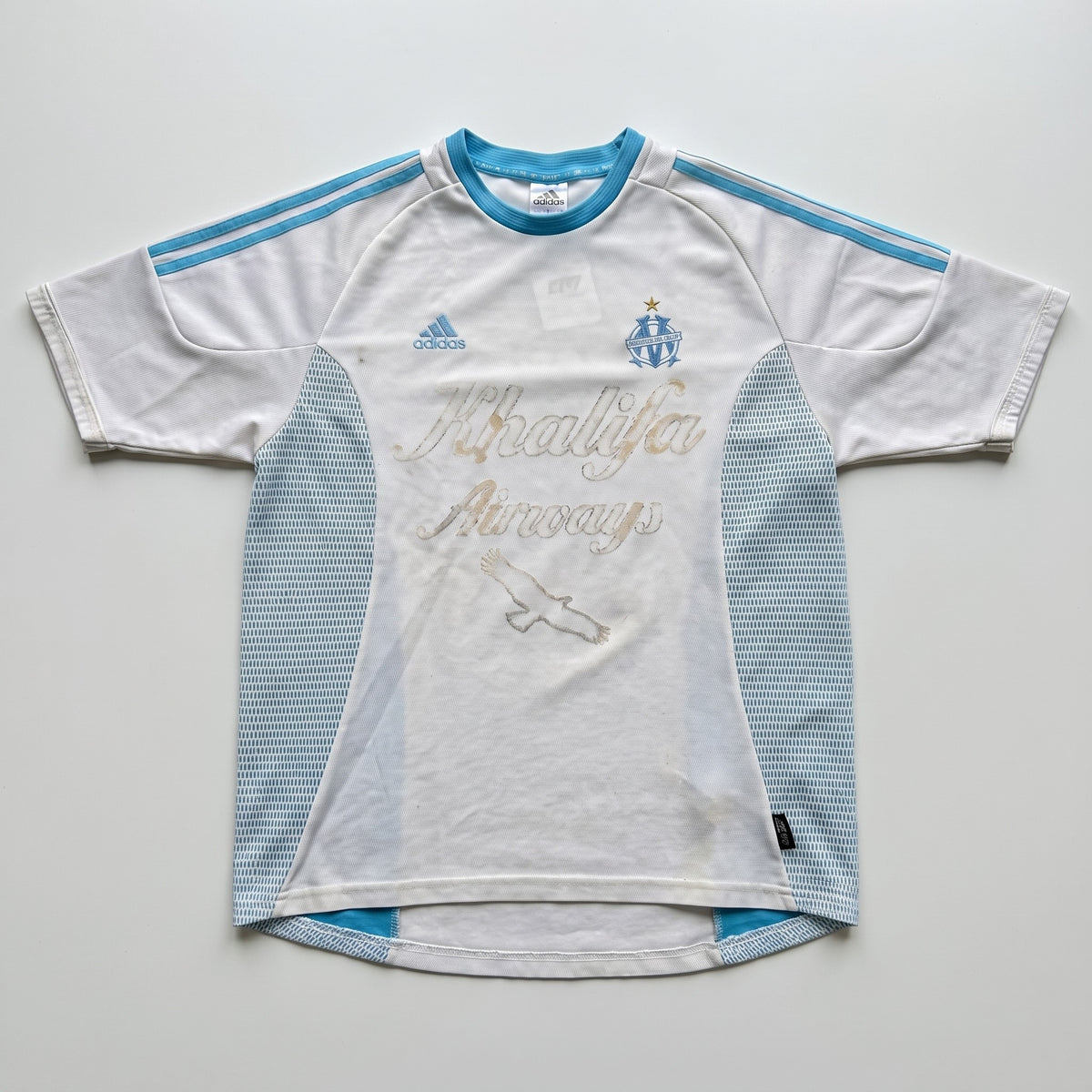 KI-Cover: Vintage Marseille Trikot (L), aus unseren Fotos geglättet (Zustand siehe echte Fotos)