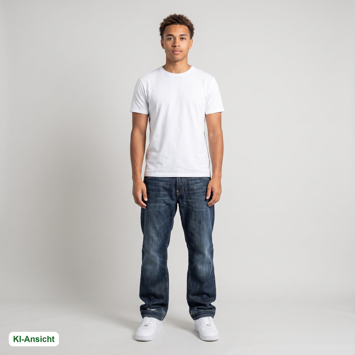 KI-Ansicht: Vintage G-Star Jeans (W36 L33) getragen (KI-Visualisierung, Zustand siehe echte Fotos)