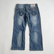KI-Cover: Vintage True Religion Jeans (W36 L30), aus unseren Fotos geglättet (Zustand siehe echte Fotos)