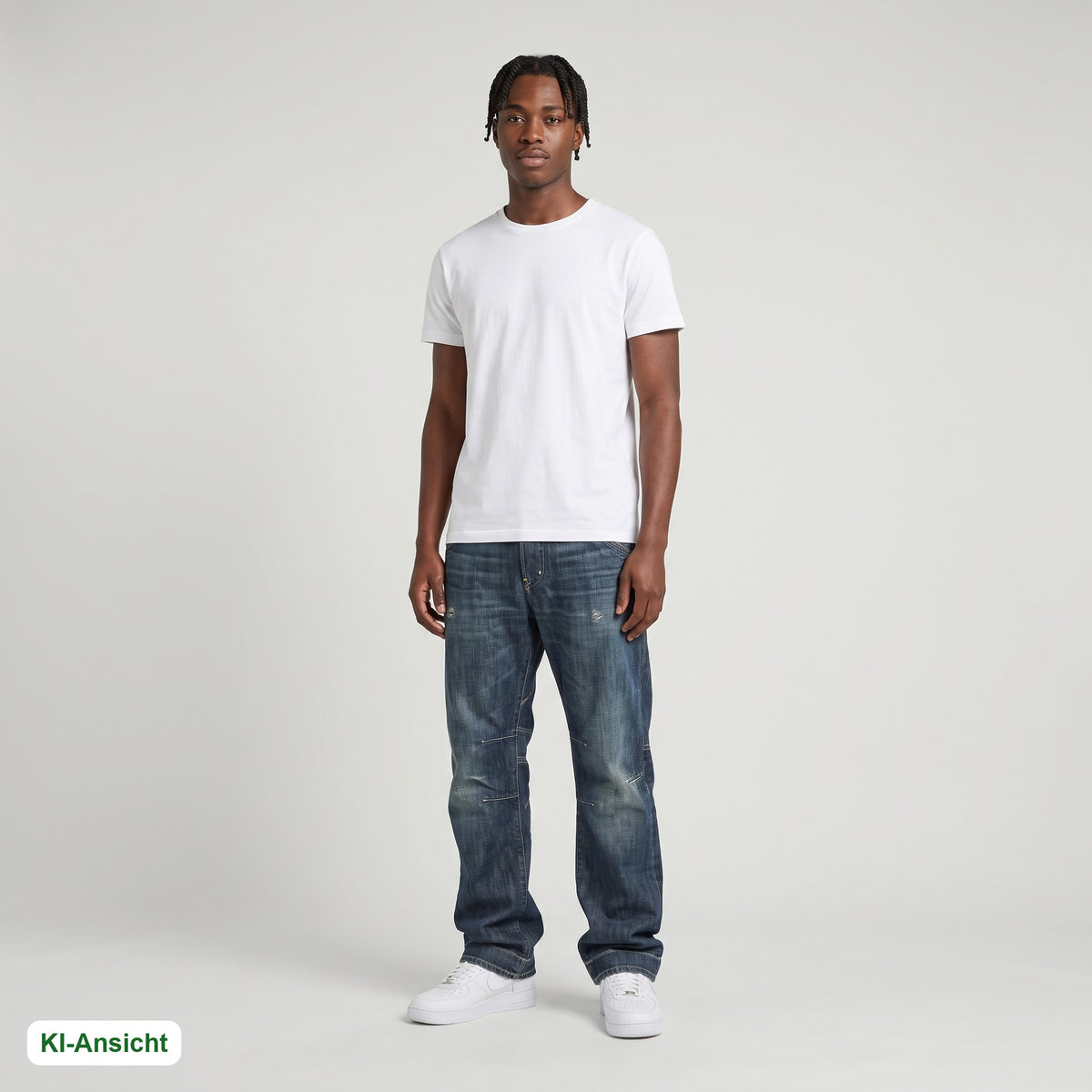 KI-Ansicht: Vintage G-Star Jeans (W33 L30) getragen (KI-Visualisierung, Zustand siehe echte Fotos)