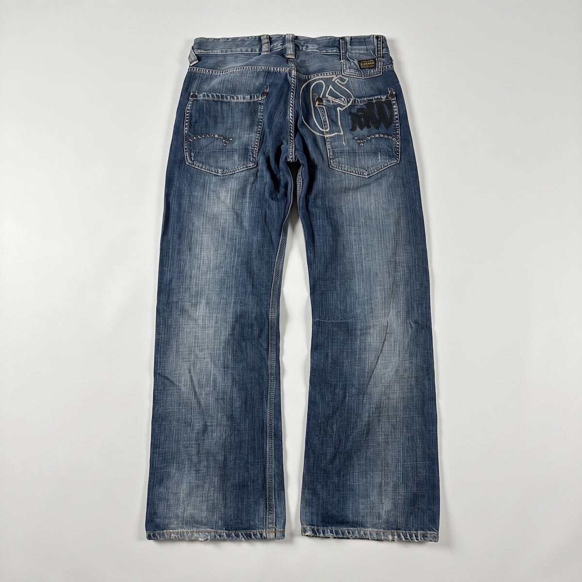 KI-Cover: Vintage G-Star Jeans (W32 L33), aus unseren Fotos geglättet (Zustand siehe echte Fotos)