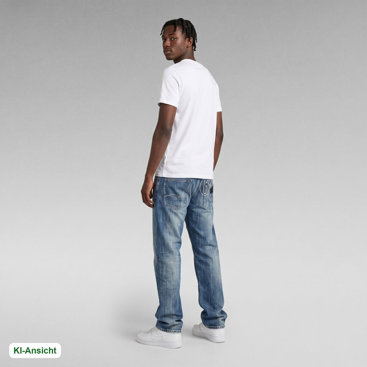 KI-Ansicht: Vintage G-Star Jeans (W32 L33) getragen (KI-Visualisierung, Zustand siehe echte Fotos)
