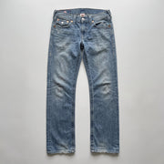 KI-Cover: Vintage True Religion Jeans (W33 L33), aus unseren Fotos geglättet (Zustand siehe echte Fotos)