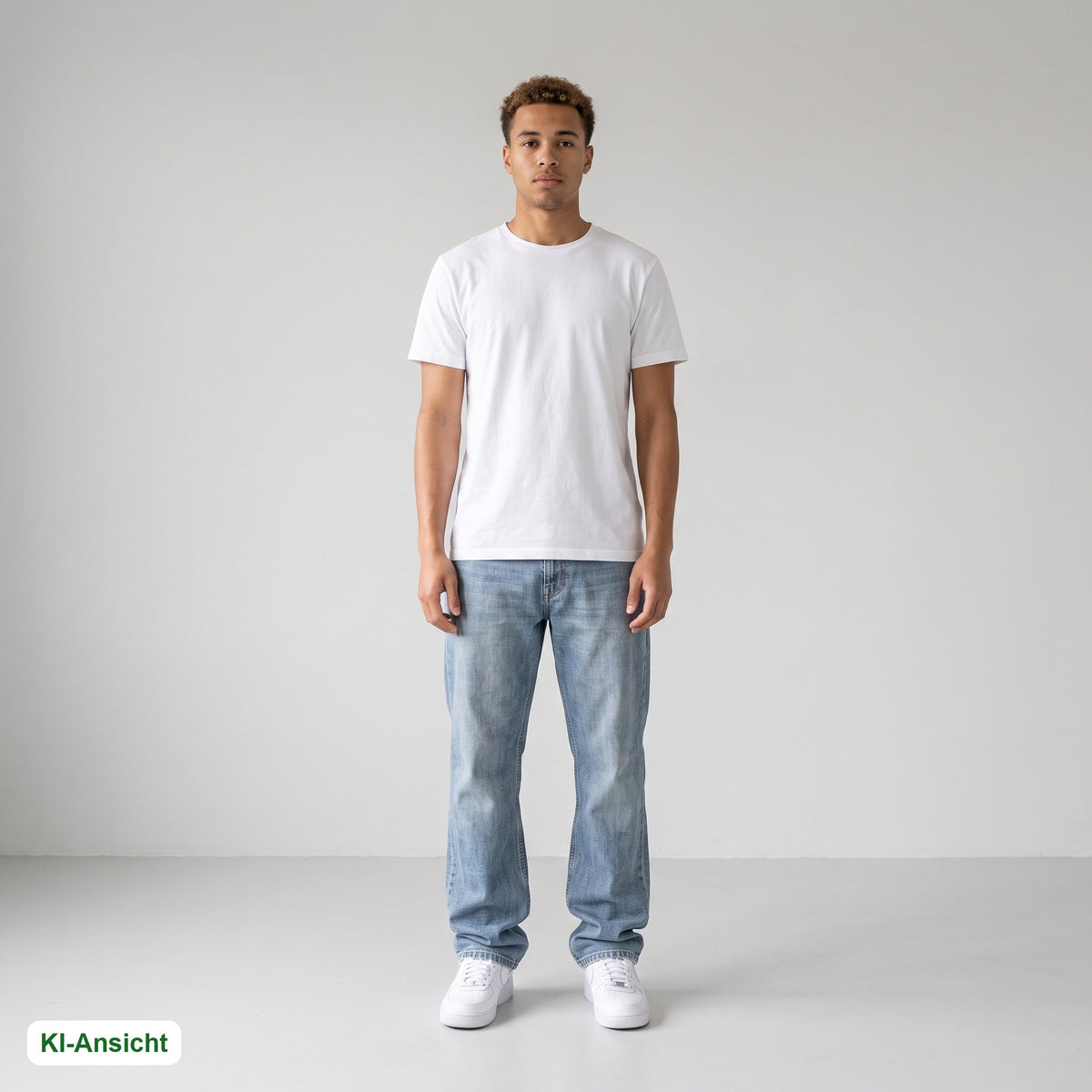 KI-Ansicht: Vintage Lacoste Jeans (W33 L29) getragen (KI-Visualisierung, Zustand siehe echte Fotos)