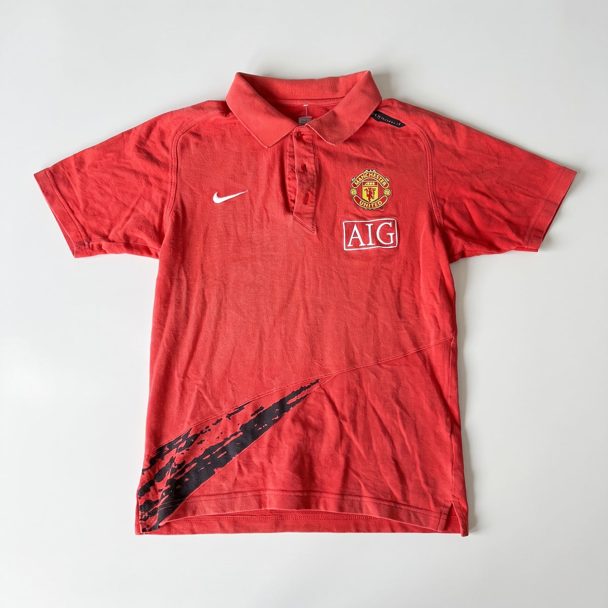 KI-Cover: Vintage Manchester United Poloshirt (S), aus unseren Fotos geglättet (Zustand siehe echte Fotos)