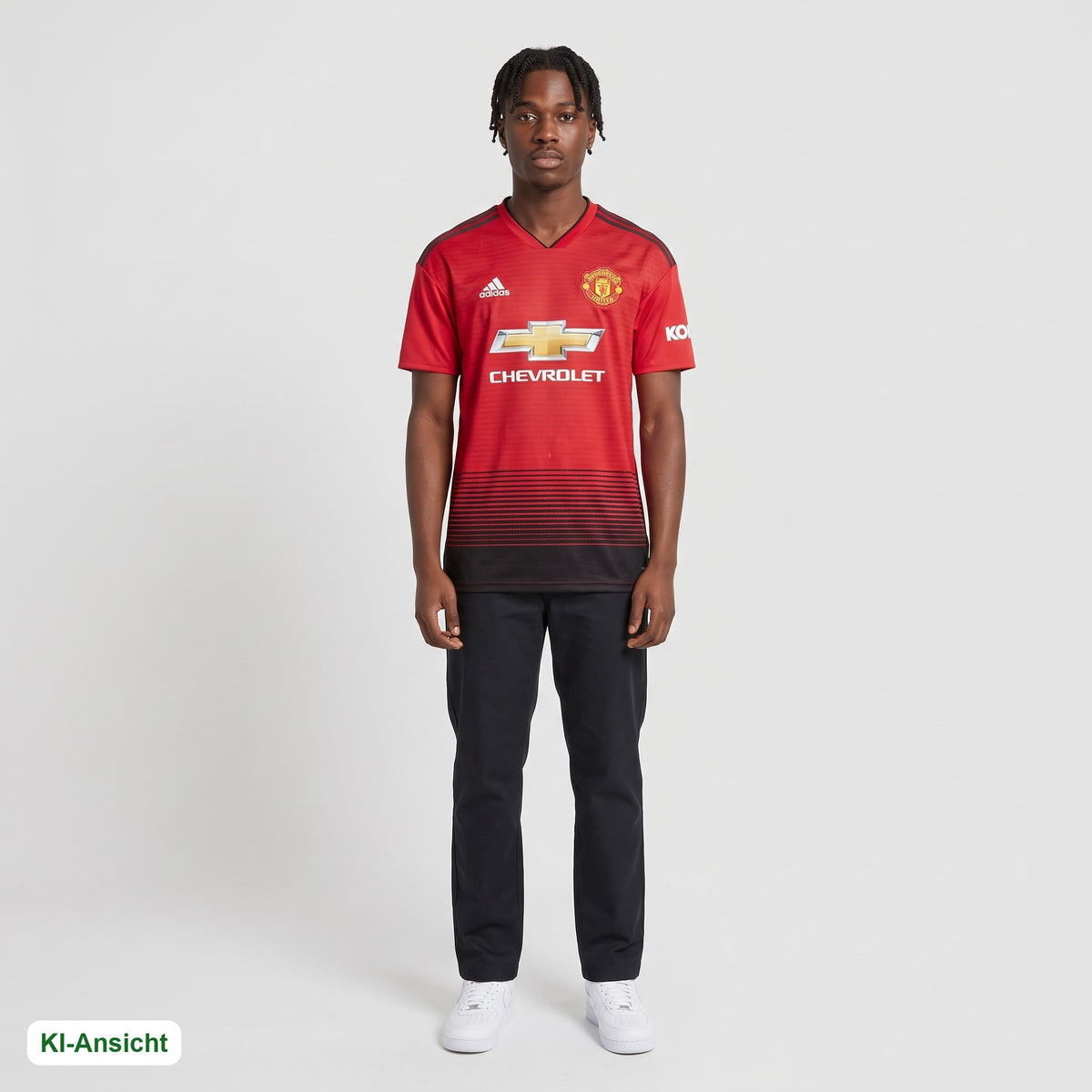KI-Ansicht: Vintage Manchester United Trikot (S) getragen (KI-Visualisierung, Zustand siehe echte Fotos)