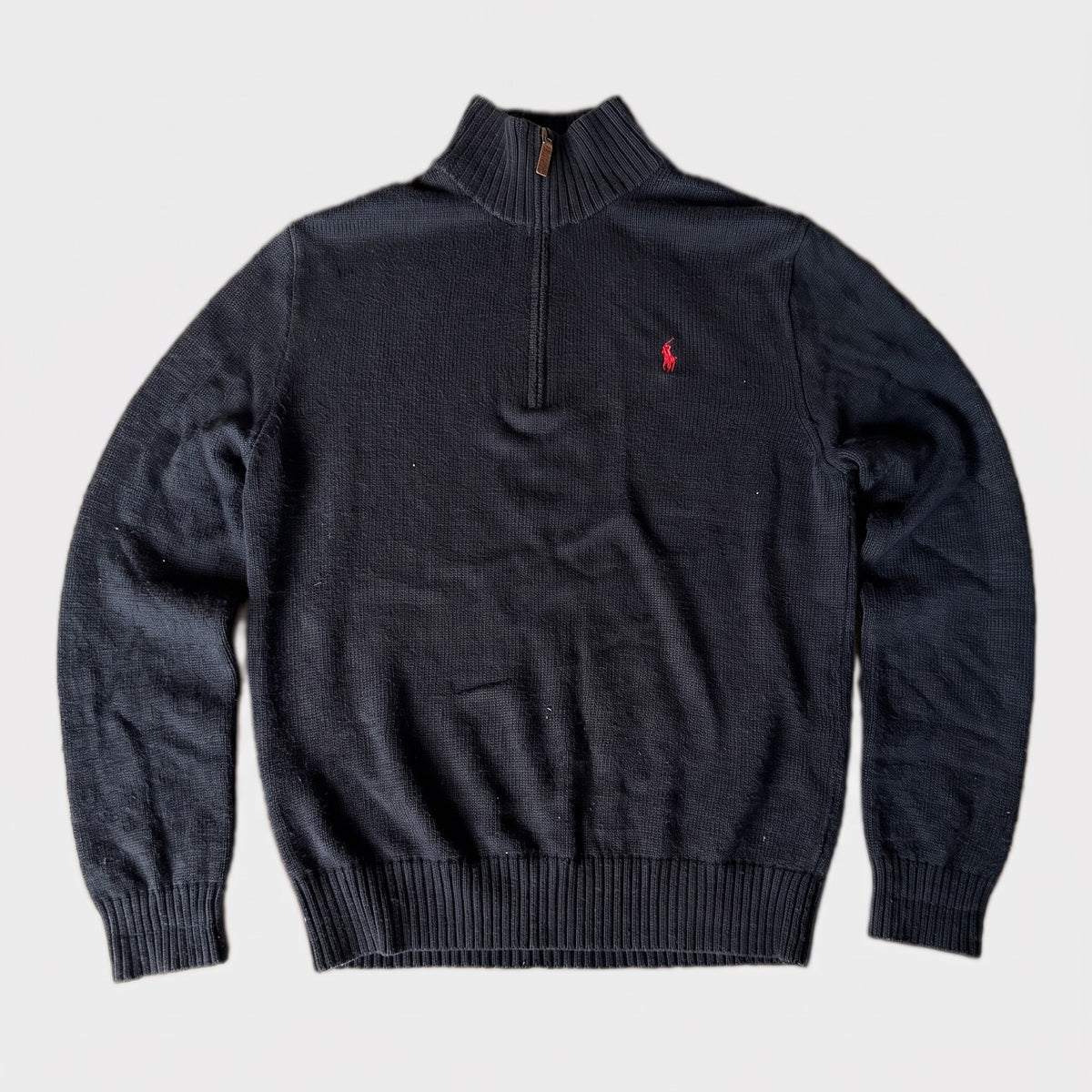 KI-Cover: Vintage Polo Ralph Lauren Halfzip (M), aus unseren Fotos geglättet (Zustand siehe echte Fotos)