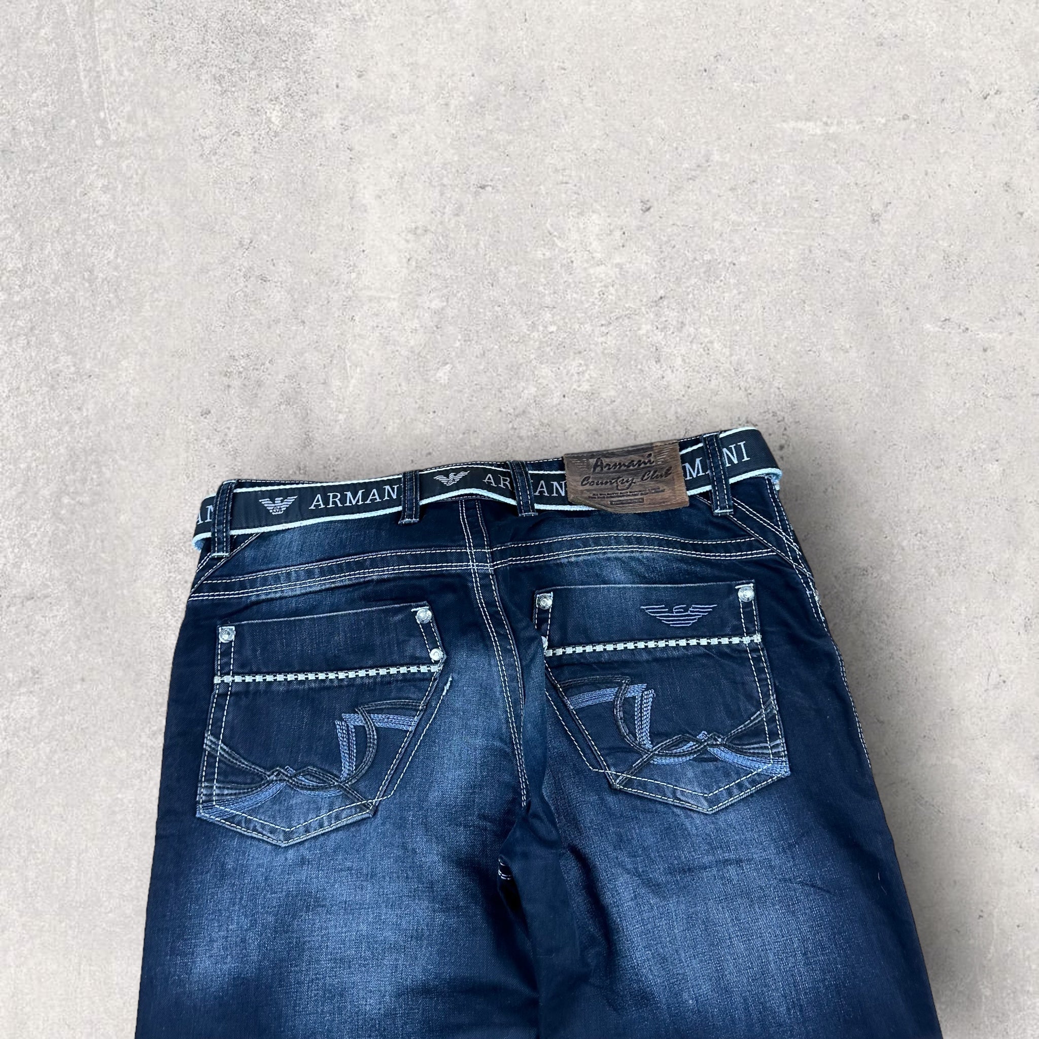 Vintage Armani Jeans with belt(34/34)