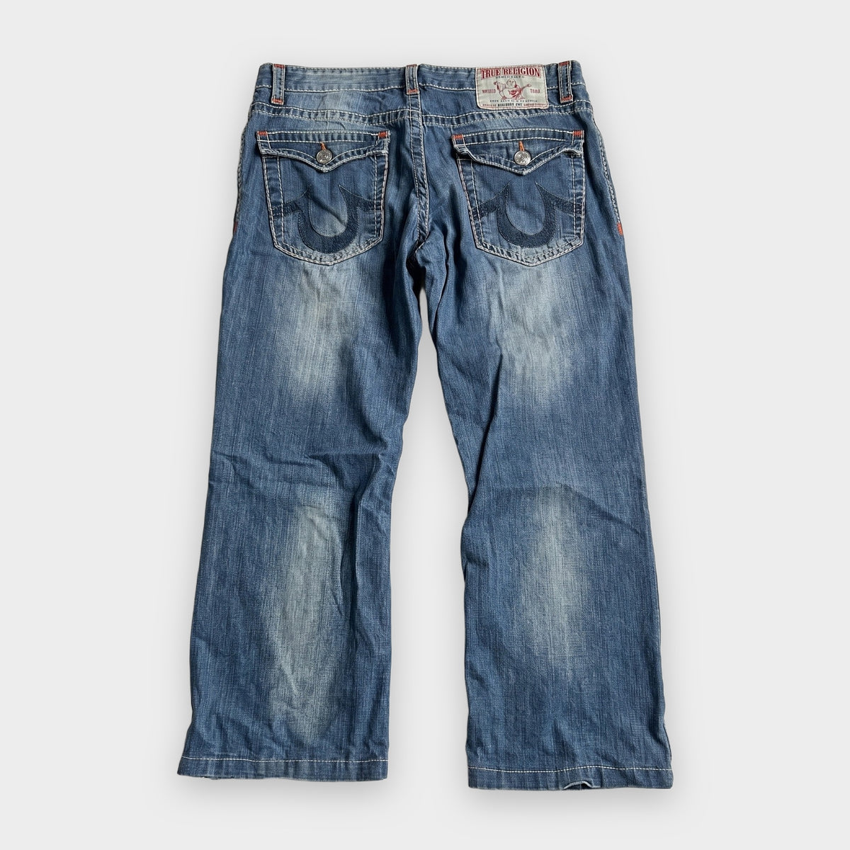 KI-Cover: Vintage True Religion Jeans (W36 L30), aus unseren Fotos geglättet (Zustand siehe echte Fotos)