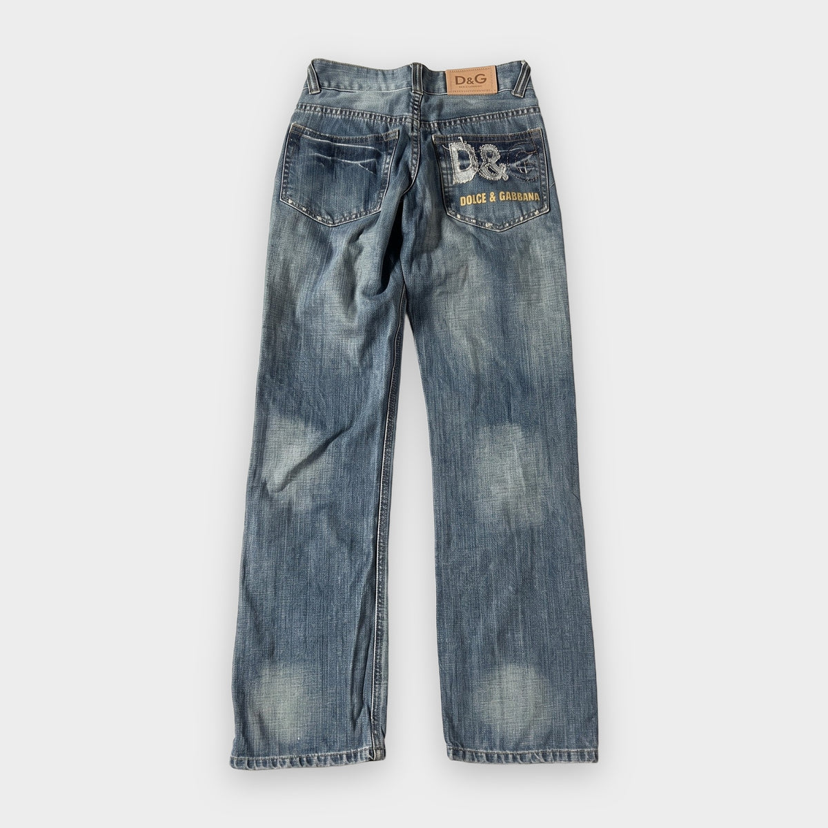 KI-Cover: Vintage D&G Jeans (W26 L30), aus unseren Fotos geglättet (Zustand siehe echte Fotos)