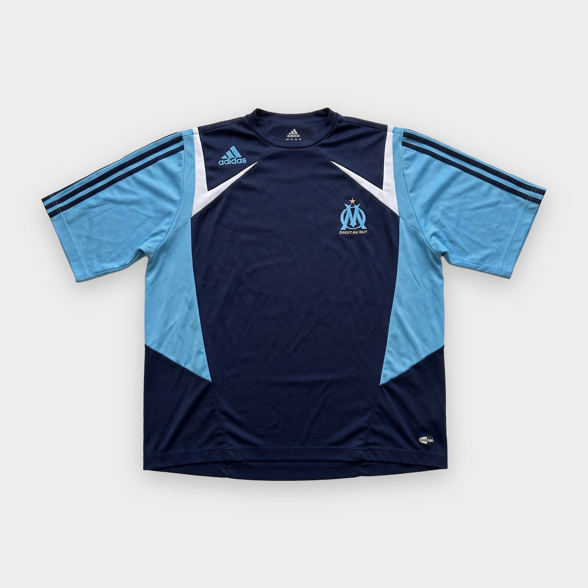 KI-Cover: Vintage Marseille Trikot (L), aus unseren Fotos geglättet (Zustand siehe echte Fotos)