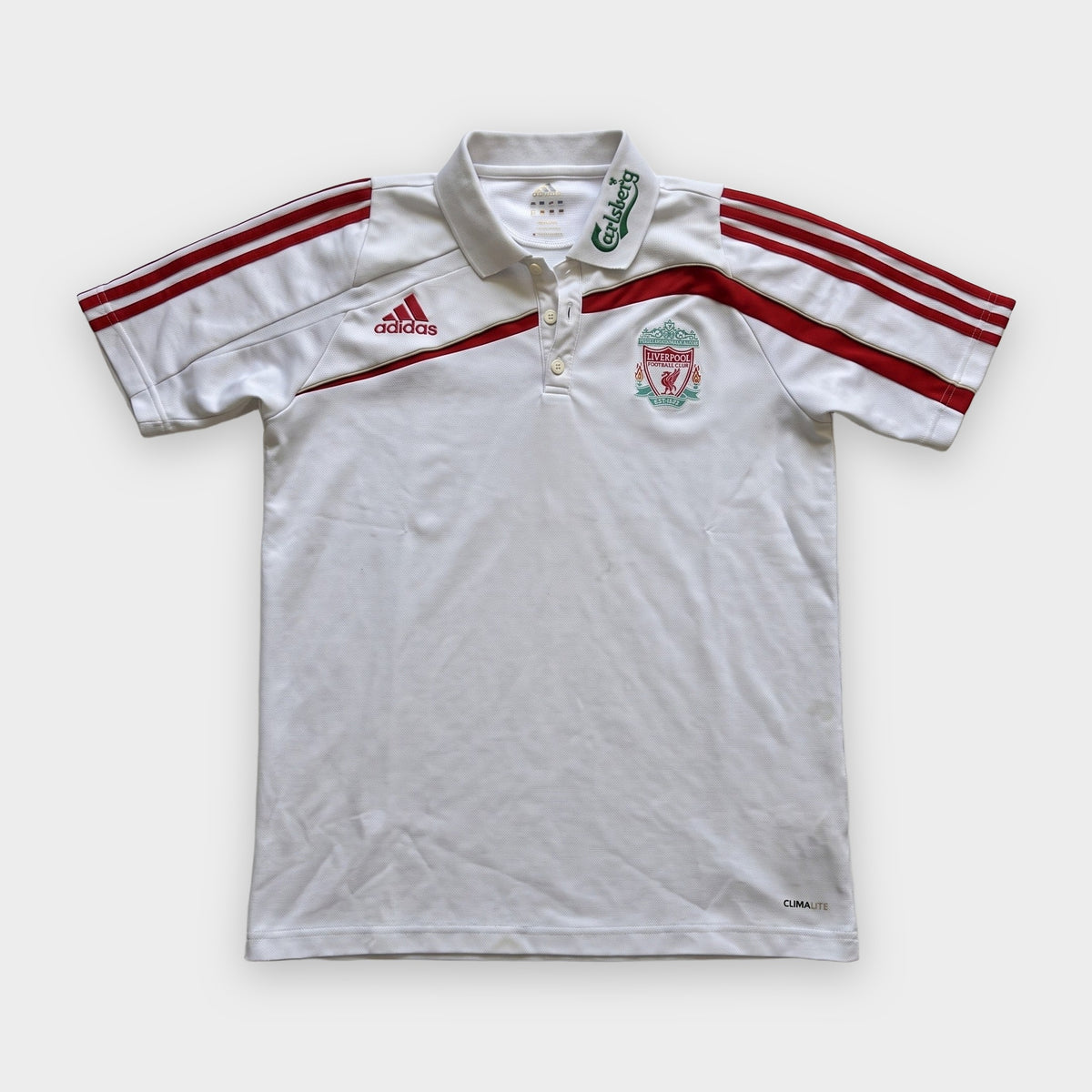 KI-Cover: Vintage Liverpool Poloshirt (L), aus unseren Fotos geglättet (Zustand siehe echte Fotos)
