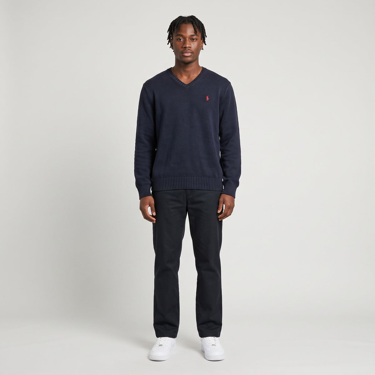 KI-Ansicht: Vintage Polo Ralph Lauren Sweater (XL) getragen (aus unseren echten Fotos dieses Teils)