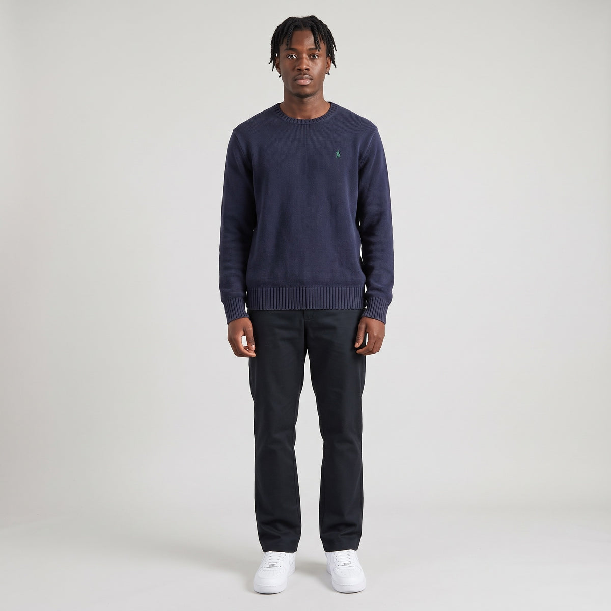 KI-Ansicht: Vintage Polo Ralph Lauren Sweater (M) getragen (aus unseren echten Fotos dieses Teils)