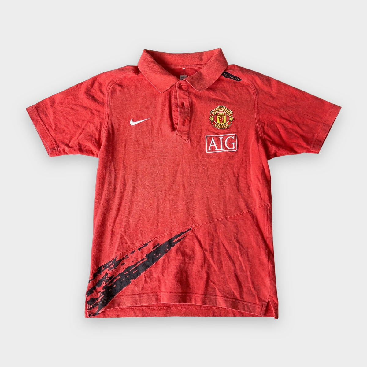 KI-Cover: Vintage Manchester United Poloshirt (S), aus unseren Fotos geglättet (Zustand siehe echte Fotos)