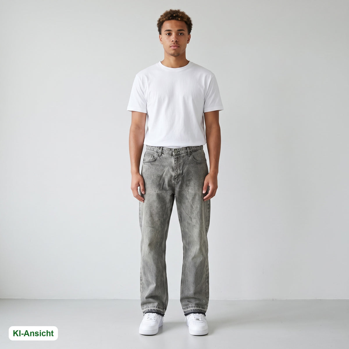 KI-Ansicht: Vintage 2Y Studios Jeans (W34 L33) getragen (KI-Visualisierung, Zustand siehe echte Fotos)