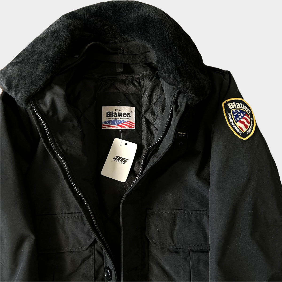 Vintage Blauer Winterjacke (S)
