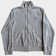 Glattes Liegefoto: Vintage Adidas Trackjacket (XS) (KI-Aufbereitung, Zustand siehe echte Fotos)